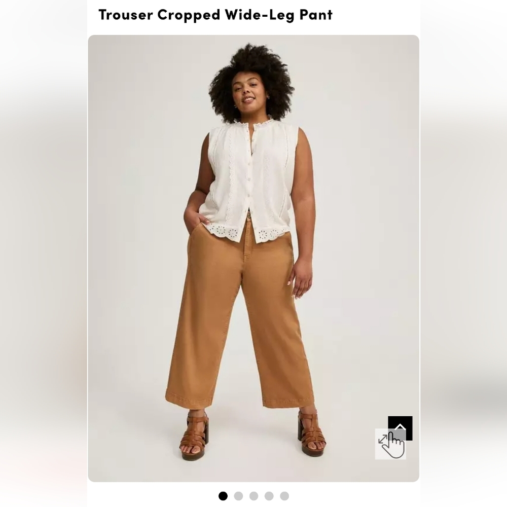 Torrid NWT Tan Cropped Pants Sz 20